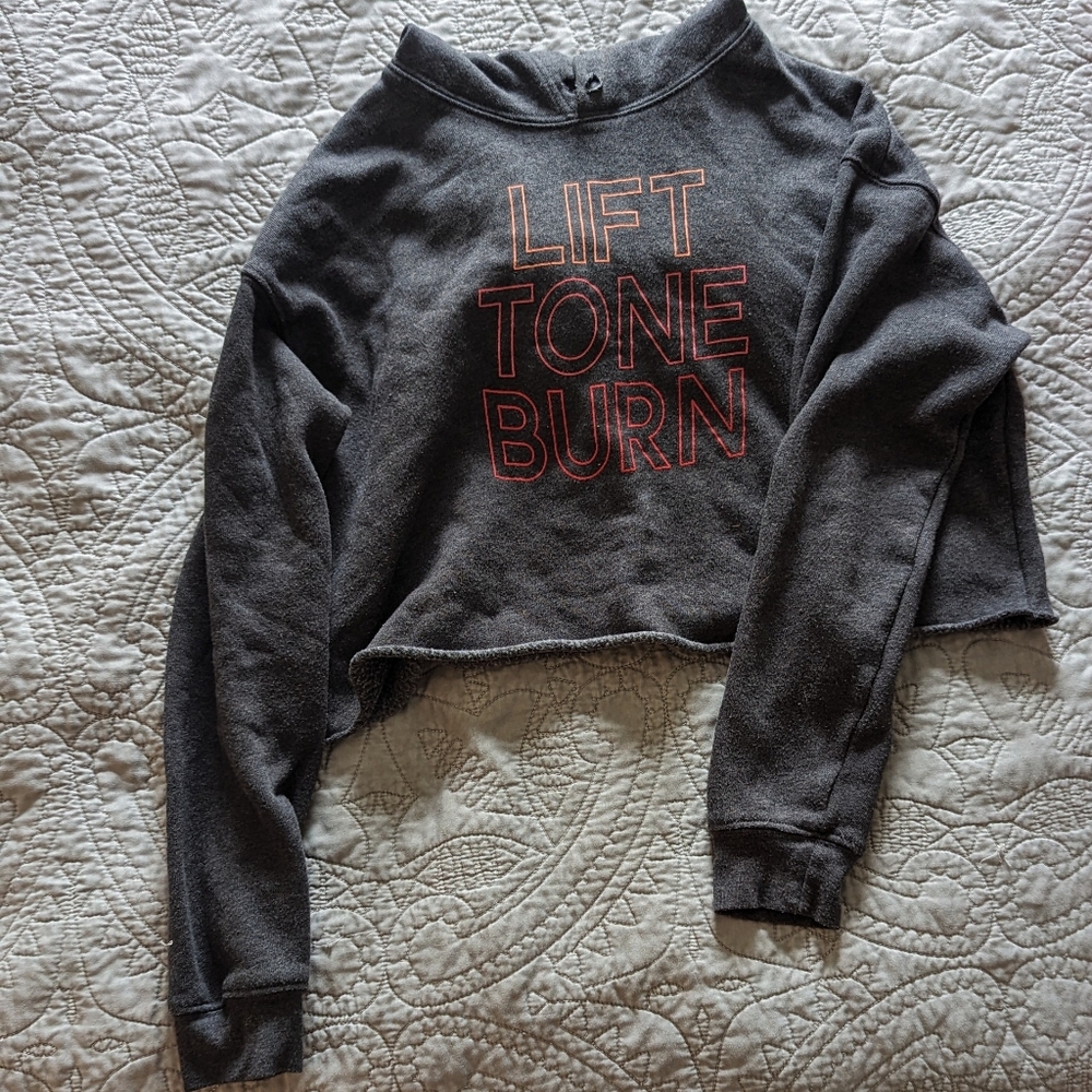 Pure Barre LTB Crop Hoodie Size S